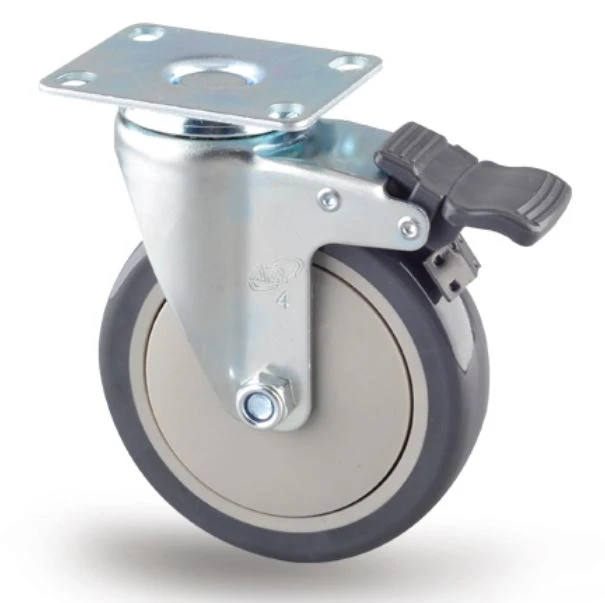 product-505-503 4 Inch Pu on PP casters Swivel with Brake