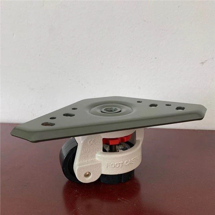leveling caster for electronic equipment