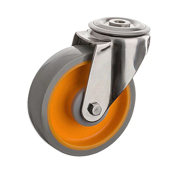 Roulette en acier inoxydable de 4 pouces